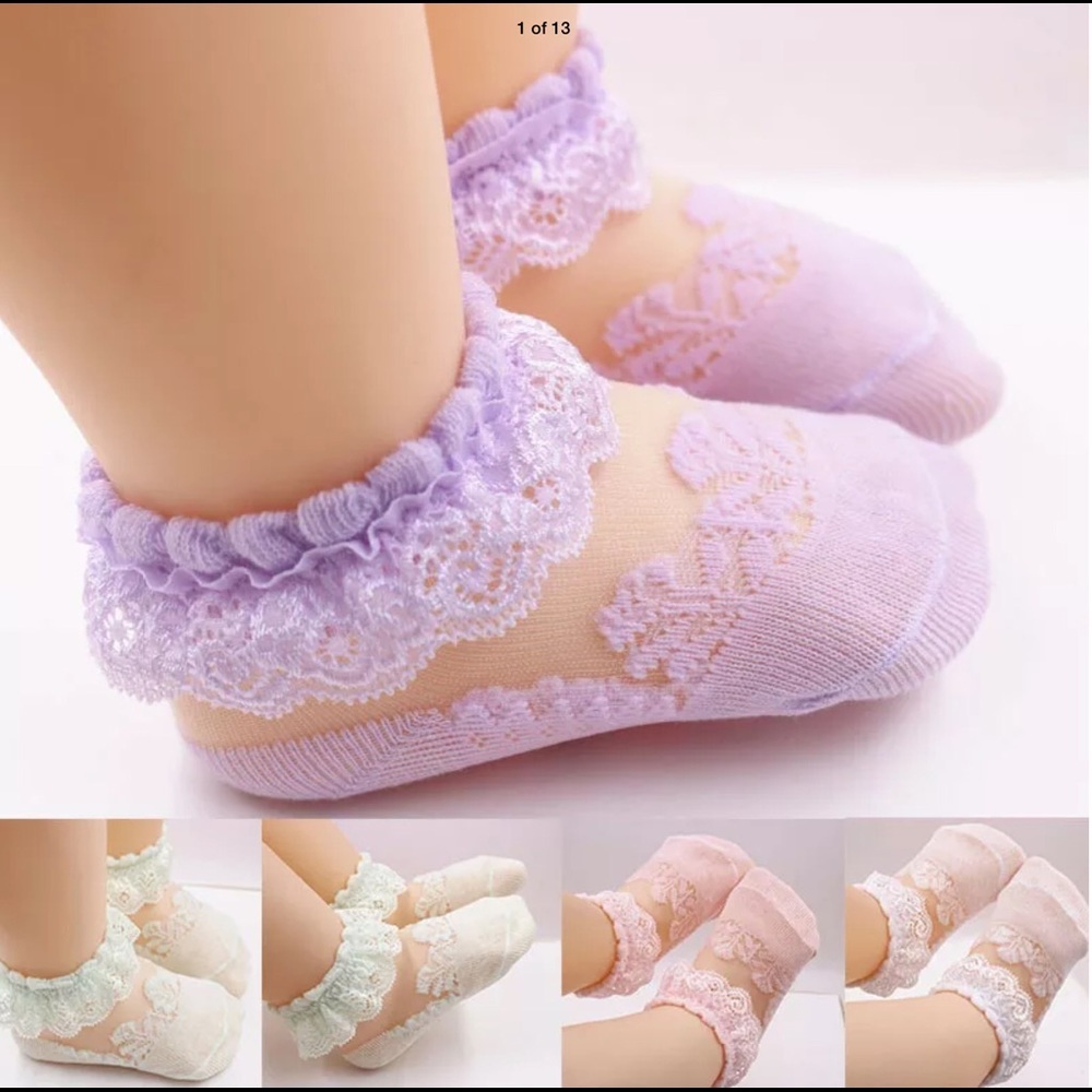 NWT Set Of Two Beautiful Lace Socks